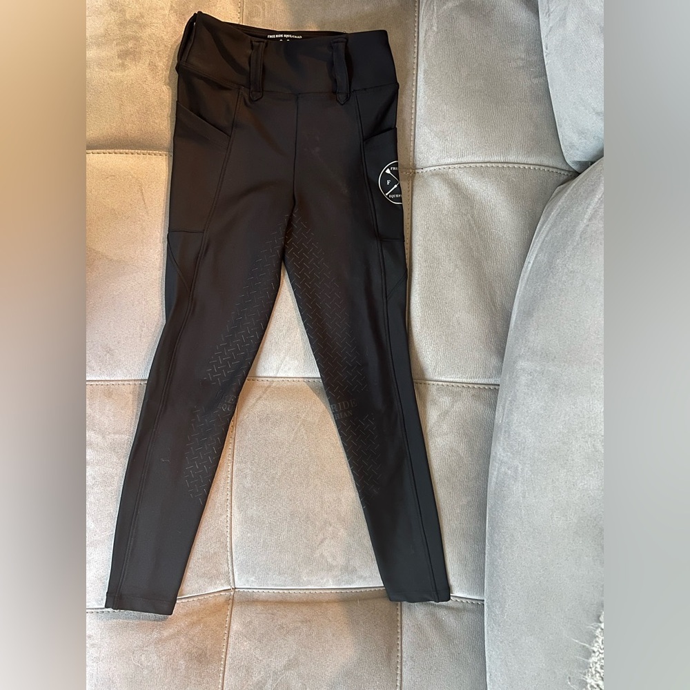 Free Ride Equestrian - Kids Lux Breeches (Pull on, Full seat)- BLK